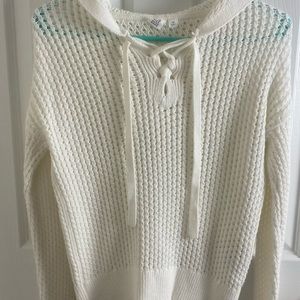 White Knitted Gap Sweater